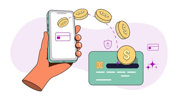 Benefits of Push to Card with FinoGates Hand Holding a Smartphone Transferring Money Directly to a Debit Card