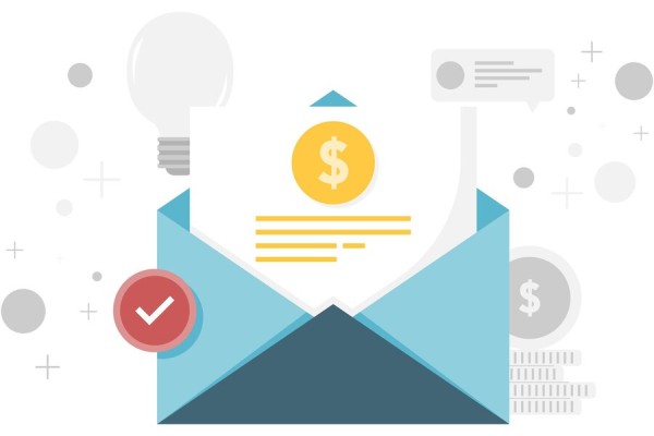 Business Professionals Sending Checks Digitally Via an Online System