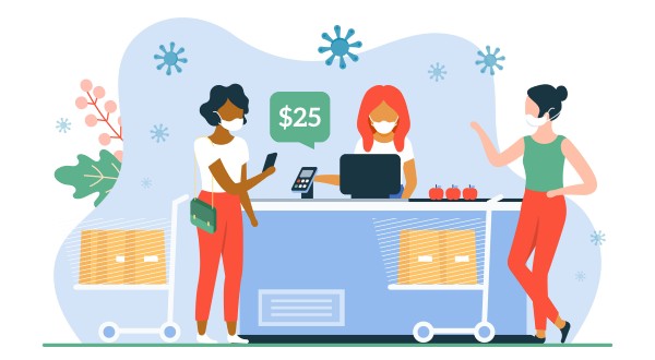 Mobile Wallet Interface Showing Transactions and Payment Options on a Smartphone with a User Standing Nearby