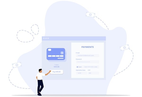 Illustration of a Credit Card, Representing Seamless Credit Card Payments