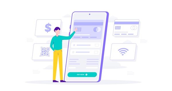 Person Managing a Credit Card with Digital Payment Integration