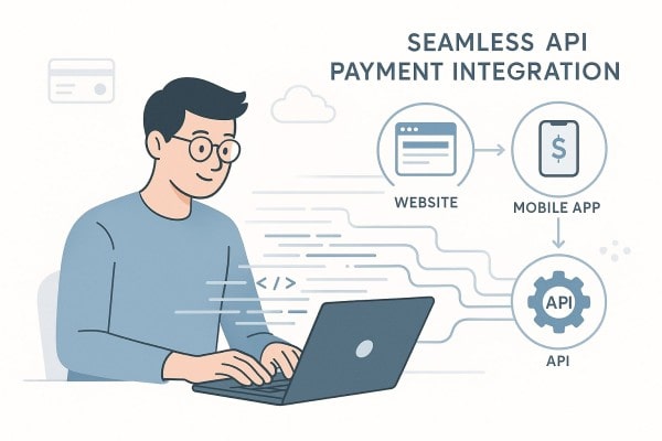 Mobile Wallet Interface Showing Transactions and Payment Options on a Smartphone with a User Standing Nearby