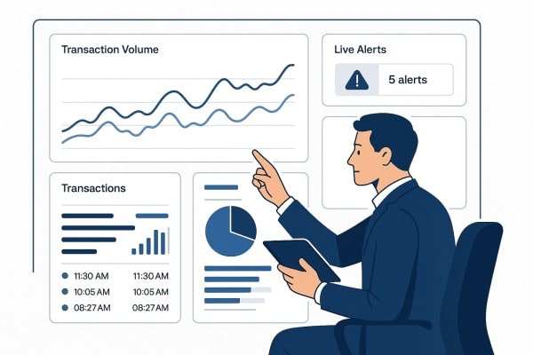 Person Managing a Credit Card with Digital Payment Integration