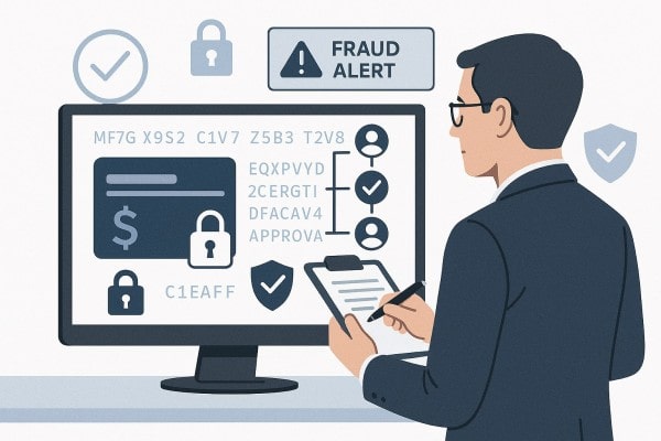 Developers Using Laptops Collaborate on API Integration with SDK, Server, Webhook, and Security Icons, Signifying a Tech-Focused Workspace