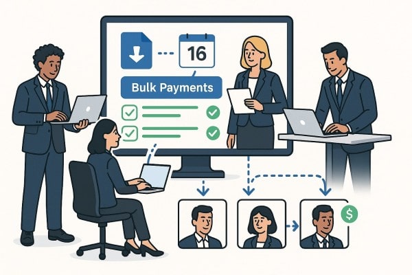 Payment Tracking Dashboard Showing Status Bars for Processing, Success, and Failed. Includes Icons for Time, Currency, and Percentages